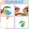 60-Pack Beach Ball Party Swirl Decorations – Summer Pool Ceiling Hanging Foil Swirls with Beach Cutouts for Birthday Parties, Indoor & Outdoor Decor, Party Favors